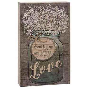 Good Things in Life Box Sign - The Fox Decor